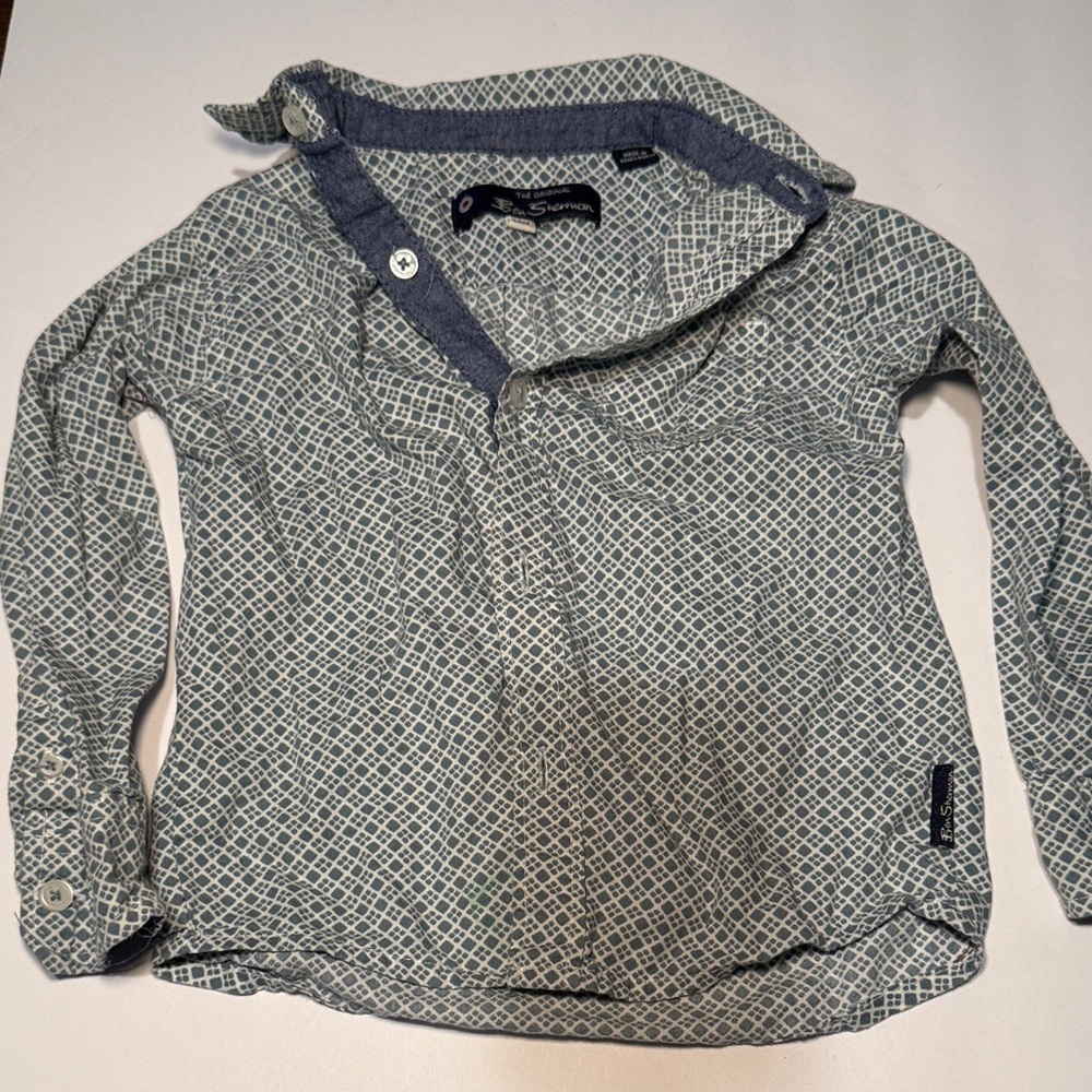 Ben Sherman Blue and White Patterned Shirt